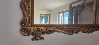 Specchio decorativo legno dorato