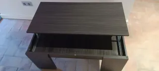 Mesa auxiliar elevable madera y metal