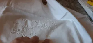 2 federe vintage ricamo a mano e intaglio