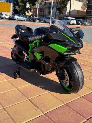 Moto Eléctrica Infantil Negra y Verde