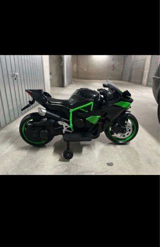 Moto Eléctrica Infantil Negra y Verde