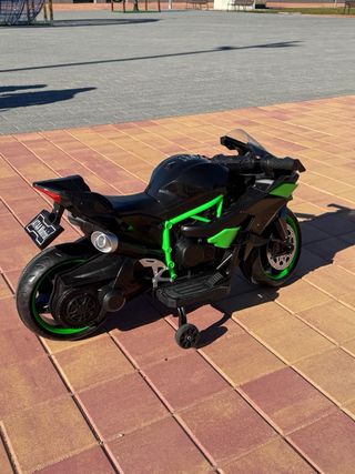 Moto Eléctrica Infantil Negra y Verde