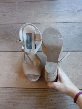 Sandalias de tacón Andreas beige
