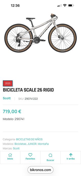 Bicicleta Scott Scale 26 Rigid
