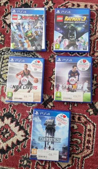 Vendo 5 jogos para a PlayStation 4
