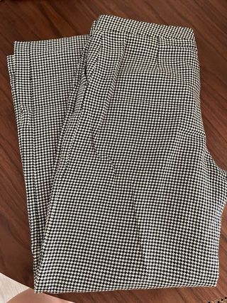 Pantalones Zara Cuadros Blanco y Negro