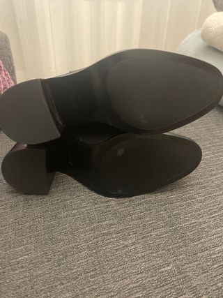 Botines de piel negros Zara Talla 38