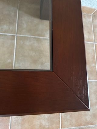 Mesa de centro de madera y cristal