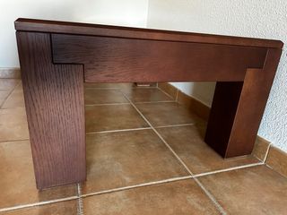 Mesa de centro de madera y cristal