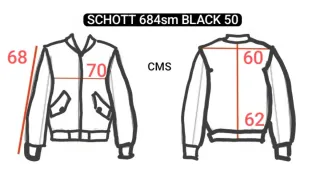 Chaqueta Schott 684sm Negra T-50
