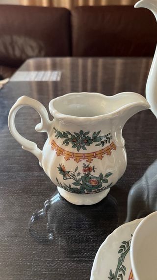 Juego de café, 6 tazas de porcelana