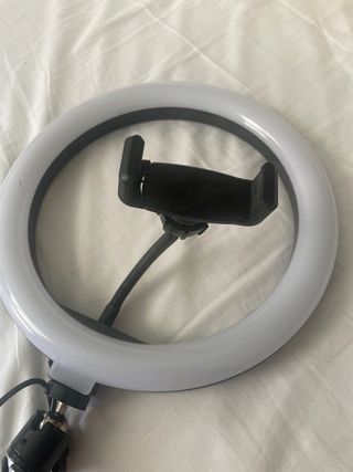 Aro de luz con trípode para grabar