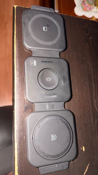 Cargador Inalámbrico Triple Negro
