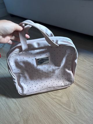Neceser de viaje rosa pastel