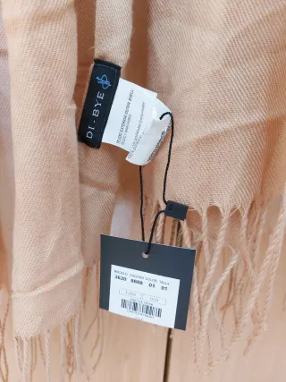 Bufanda pelo sintético beige y marrón NUEVA marca