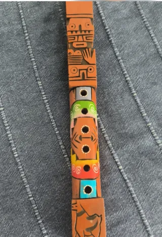 Flauta Étnica Madera Tallada