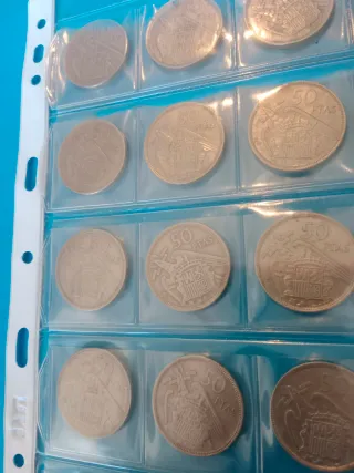 20 Monedas Antiguas de 50 pesetas franco