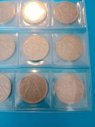 20 Monedas Antiguas de 50 pesetas franco