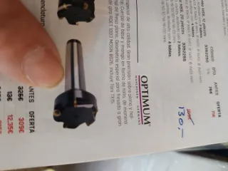 Plato de plaquitas para fresadora bf20