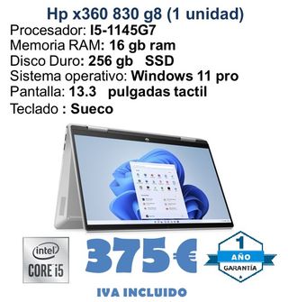 HP x360 830 g8 16GB RAM 256GB SSD