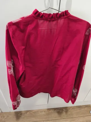 Camisa Zara Roja Flores