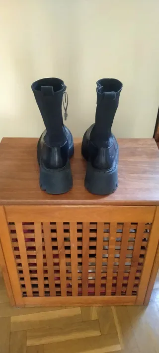 Botas Zara plataforma caña elástica