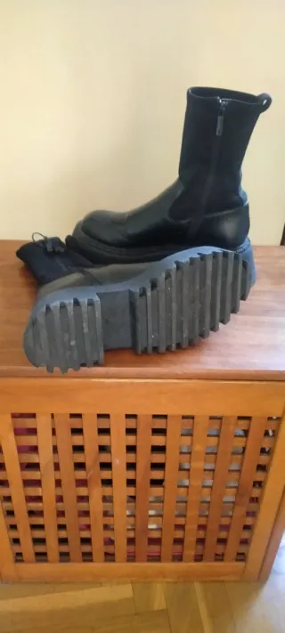 Botas Zara plataforma caña elástica