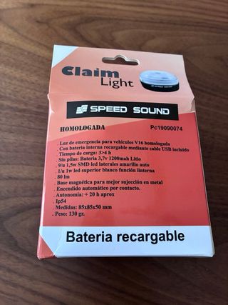 Luz de emergencia homologada SPEED SOUND CLAIM