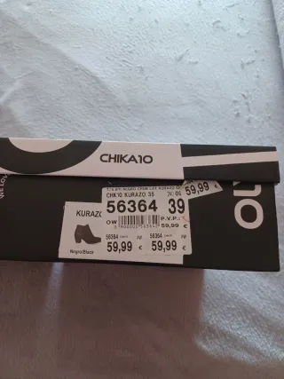 Botines Chika10 Negros y marrones Talla 39