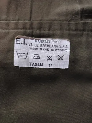 Giacca e Pantalone Militare Esercito Italiano 46