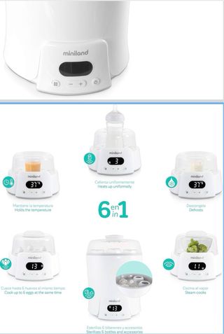 Esterilizador/Calentador Miniland 6 en 1