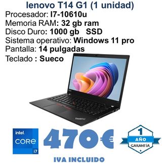 Lenovo T14 G1 i7 32GB RAM 1TB SSD