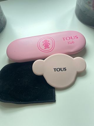 Espejo Tous Rosa con Funda Negra y cajita de laton