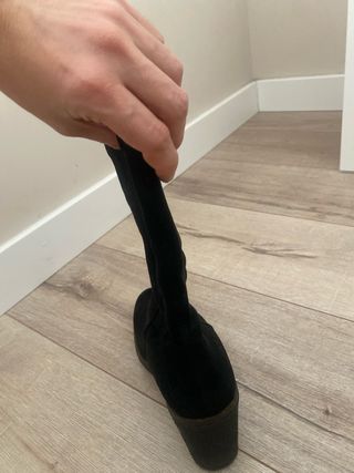 Botines de cuña negros