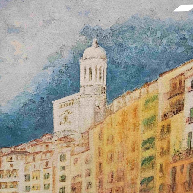5- AMARO PARREÑO ACUARELA CASAS RIO DE GIRONA
