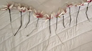 Flores secas efecto goma eva