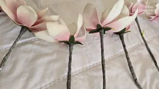 Flores secas efecto goma eva