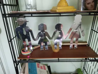 Perchero familiar metal y madera