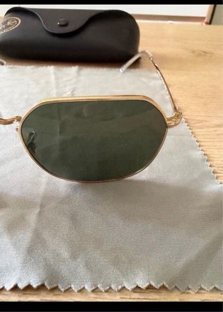Gafas Ray-Ban Hexagonal Oro Verde