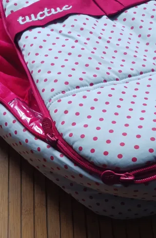 Saco Tuc Tuc bebé invierno rojo lunares