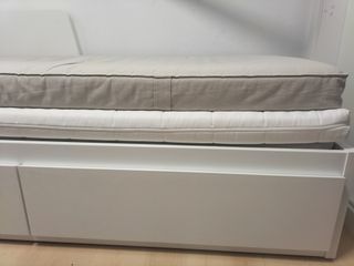 Cama compacta Ikea blanca con cajones