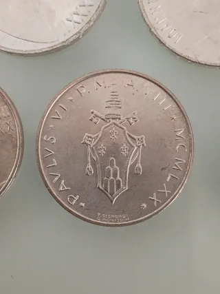 VATICANO LOTE DE 5 MONEDAS DE PLATA SIN CIRCULAR