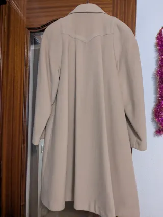 Abrigo de lana 100% beige
