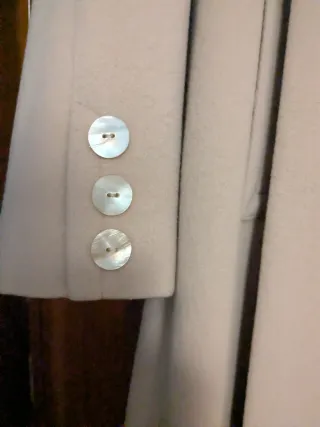 Abrigo de lana 100% beige