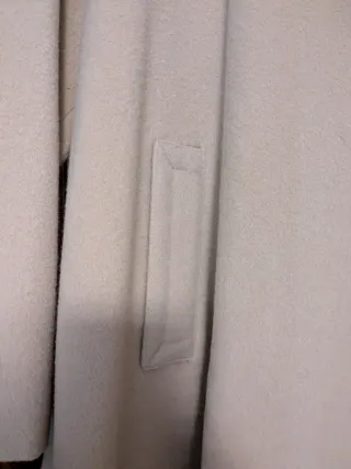 Abrigo de lana 100% beige