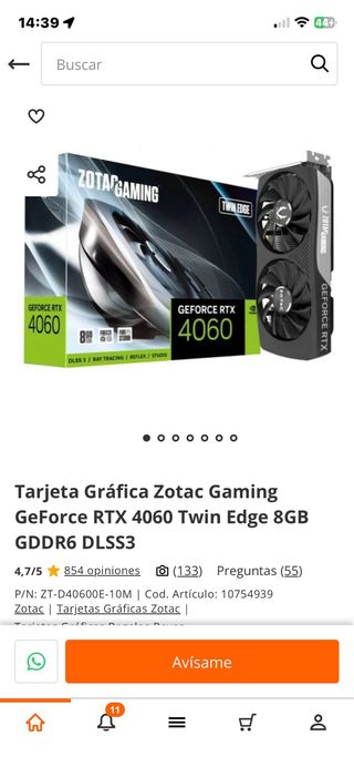 PC Gaming RTX 4060 | Monitor | 32GB RAM | 1 AÑO