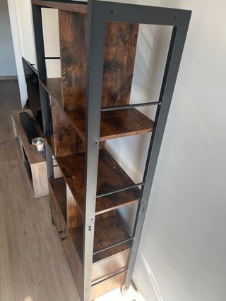 Estantería Industrial Madera y Metal