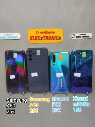 Samsung A50, Samsung A13, Huawei P30 y Xiaomi mi 8