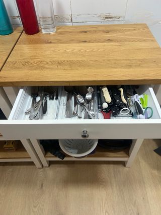 Mueble auxiliar cocina Ikea madera