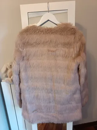 Abrigo pelo Lavand rosa talla S